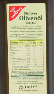 Gut und Günstig Olivenöl_Etikett
