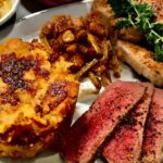Rinderfilet mit angebratenem Kartoffelstampf und Bohnenpfanne