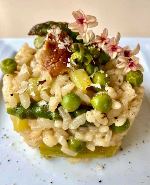 Risotto mit grünem Spargel, Erbsen und Steinpilzen - Die Pfanne von ...