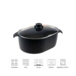 Induktions-Bräter mit Glasdeckel, Produktbild