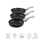 Pfannen Set, 3 tlg., Flache Pfannen mit 20, 24 und 28 cm Durchmesser, Produktbild