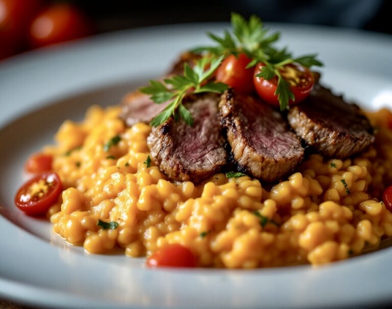 Lammfilet auf Karotten-Risotto - Die Pfanne von harecker.de