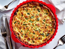 Kartoffel-Zucchini-Röste in der Quiche Form von Coox Wunderform gebacken.