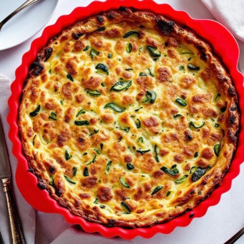 Kartoffel-Zucchini-Röste in der Quiche Form von Coox Wunderform gebacken.
