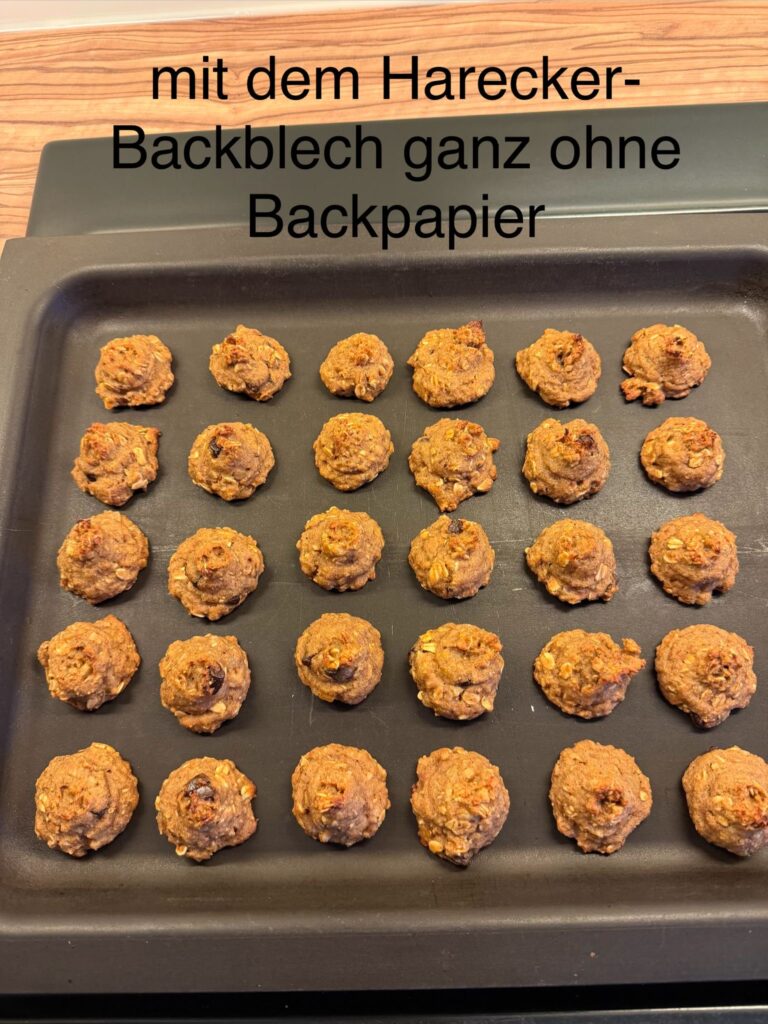Guss-Backblech mit leckeren Lebkuchen ohne Mehl und Kristallzucker gebacken