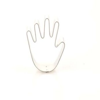 Ausstechform Hand 7,5 cm Wei&szlig;blech (Auslaufmodell)