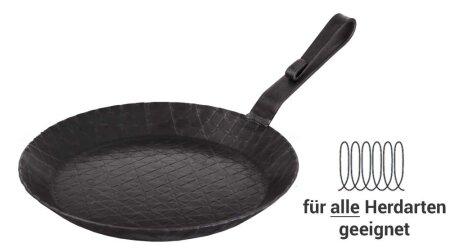 Eisenpfanne geschmiedet Servierpfanne 28 cm für Induktion...