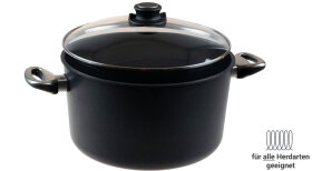 Induktions-Kochtopf 28 cm &Oslash; mit Sicherheitsglasdeckel