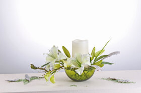 Velou Deko Kugelvase - klein gr&uuml;n