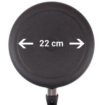leichte flache Pfanne Induktion 28 cm X Lite mit Sicherheitsglasdeckel
