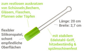 Teigschaber S 20 cm blau