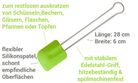 Teigschaber L 28 cm lila