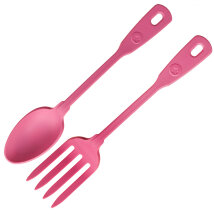 Salatbesteck 27 cm pink