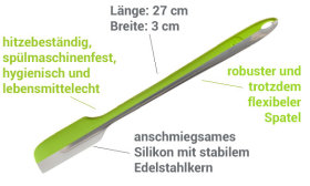 Design Teigschaber S 27 cm limette