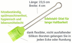 Pinsel L 23,5 cm anthrazit