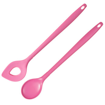 Koch- und Backl&ouml;ffel Set 30 cm pink