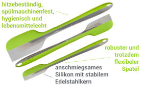 Design Teigschaber Set 3 tlg. anthrazit