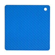 Waben-Untersetzer-quadratisch 19 cm blau