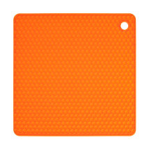 Waben-Untersetzer-quadratisch 19 cm orange