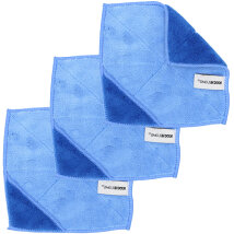 Microfasertuch 18 x 18 cm 3er Set blau-dunkelblau