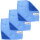 Microfasertuch 18 x 18 cm 3er Set blau-dunkelblau