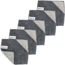 Microfasertuch 18 x 18 cm 5er Set anthrazit-grau