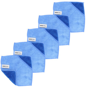 Microfasertuch 18 x 18 cm 5er Set blau-dunkelblau