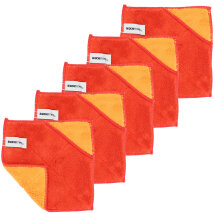Microfasertuch 18 x 18 cm 5er Set rot-orange