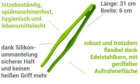 K&uuml;chenpinzette t&uuml;rkis