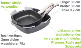 Pfannenschutz 3tlg rot