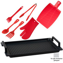 Grill Set Induktion 7tlg. rot