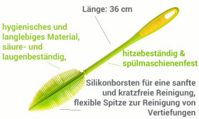 Silikon B&uuml;rsten Set 3 tlg. blau