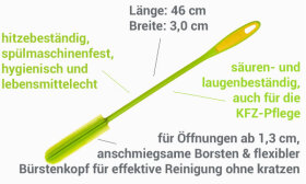 Silikon B&uuml;rsten Set 3 tlg. blau