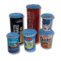 1Click-Deckel Set 6-tlg blau