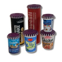 1Click-Deckel Set 6-tlg lila