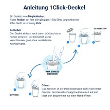 1Click-Deckel Set 6-tlg lila